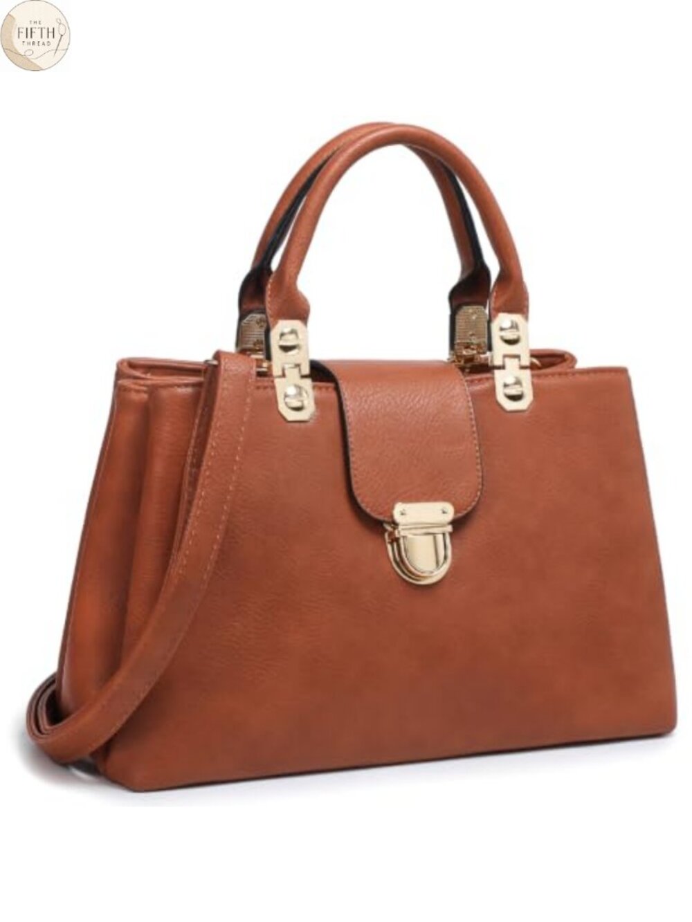 Vegan Leather Satchel Handbag Top Handle Purse Medium Tote Shoulder Bag